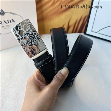 PRADA  2025新款時尚皮帶  3.5CM