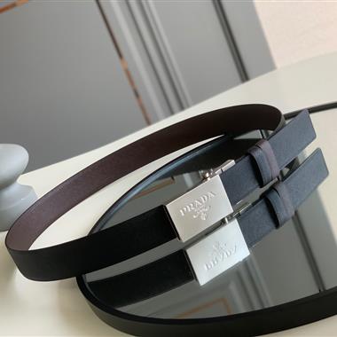 PRADA   2025新款時尚皮帶   3.4CM
