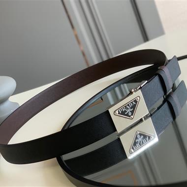 PRADA   2025新款時尚皮帶   3.4CM