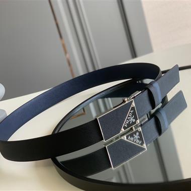 PRADA   2025新款時尚皮帶   3.4CM