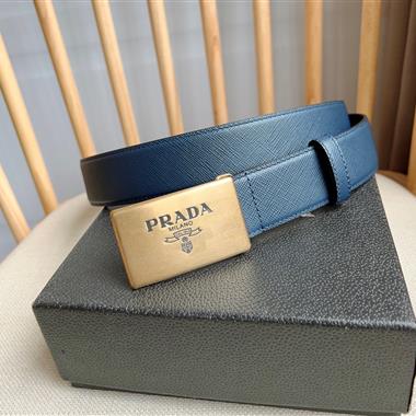 PRADA   2025新款時尚皮帶   3.5CM