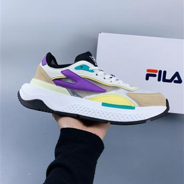 FILA PIONIERE 舒適時尚 合成革減震防滑 低幫休閑跑步鞋