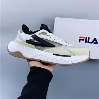 FILA PIONIERE 舒適時尚 合成革減震防滑 低幫休閑跑步鞋