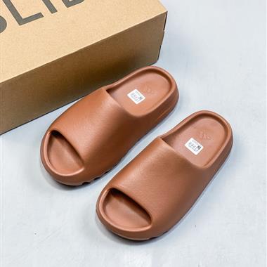West x Adidas Yeezy Slide"Glow Green" 椰子戶外風格沙灘涉水百搭運動穿搭拖鞋