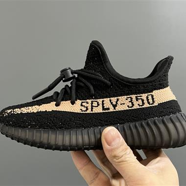 Adidas 椰子350V2真爆鞋帶扣兒童一腳蹬運動鞋