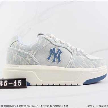 MLB CHUNKY LINER Denim CLASSIC MONOGRAM 厚底休閑鞋