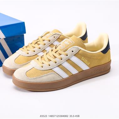 Adidas Originals Gazelle Indoor 三葉草復古防滑耐磨低幫板鞋