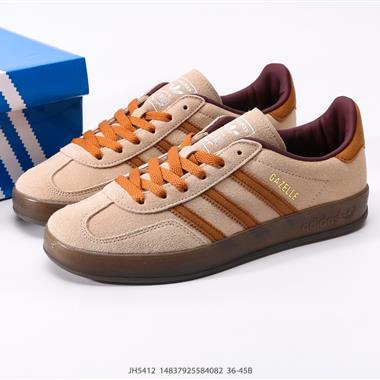 Adidas Originals Gazelle Indoor 三葉草復古防滑耐磨低幫板鞋