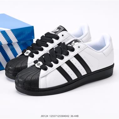 Adidas 三葉草 Originals Superstar貝殼頭系列低幫經典百搭休閑運動板鞋 