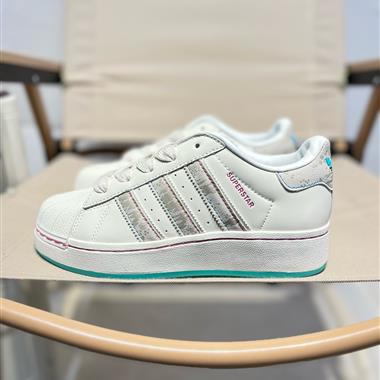 Adidas 三葉草SUPERSTAR W經典貝殼頭運動板鞋