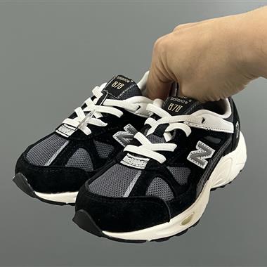 NewBalance NB878豬八皮松緊帶復古兒童運動鞋