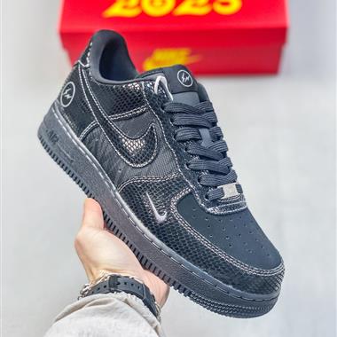 NIke Air Force 1 '07 Low “閃電聯名--黑蛇鱗”空軍一號 低幫 運動鞋 