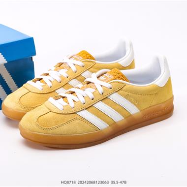Adidas Originals Gazelle INdoor 三葉草休閑防滑耐磨低幫板鞋