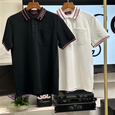 GUCCI   2025夏季新款短袖POLO衫  黑色
