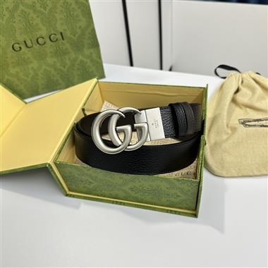 GUCCI   2025新款時尚皮帶  3.7CM