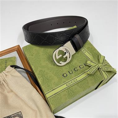 GUCCI   2025新款時尚皮帶  3.7CM