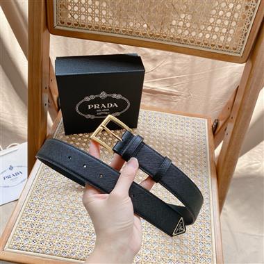 PRADA   2025新款時尚皮帶  3.5CM