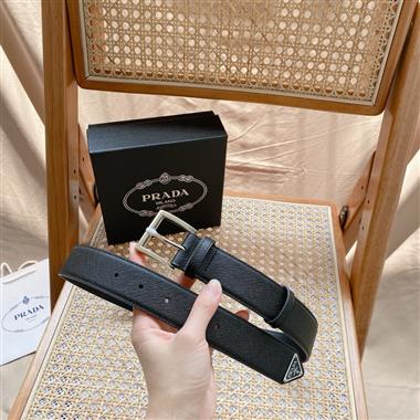 PRADA   2025新款時尚皮帶  3.5CM