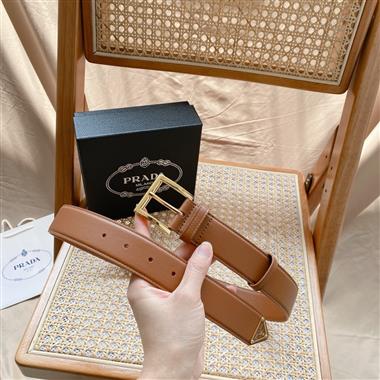 PRADA   2025新款時尚皮帶  3.5CM