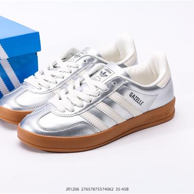Adidas Originals Gazelle Indoor 三葉草復古防滑耐磨低幫板鞋 