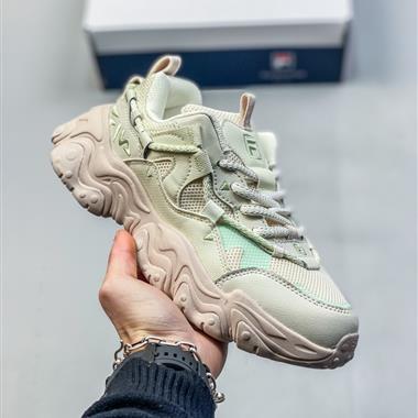 Fila Fusion Croissant 系列老爹風增高厚底復古休閑運動慢跑鞋