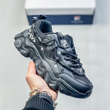Fila Fusion Croissant 系列老爹風增高厚底復古休閑運動慢跑鞋