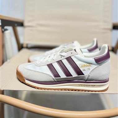 Adidas SL72 RS"Grey Black"系列德訓足球風百搭低幫休閑運動板鞋