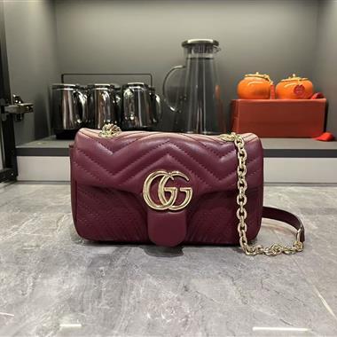 GUCCI   2025新款女生時尚包包 尺寸：22*12.5*6CM