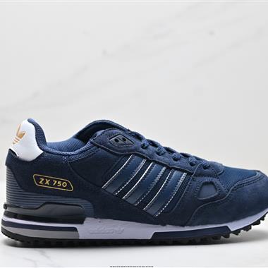 Adidas Originals ZX 750 織物二層絨面皮 透氣 低幫 板鞋