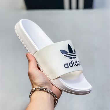 Adidas Duramo SL Slide三條杠 夏季休閑潮流沙灘拖鞋