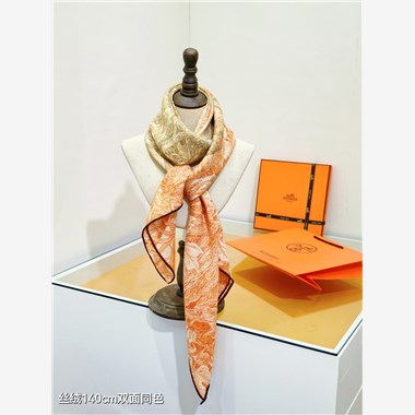 HERMES  2024秋冬新款時尚圍巾 尺寸:140-140