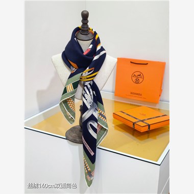 HERMES  2024秋冬新款時尚圍巾 尺寸:140-140