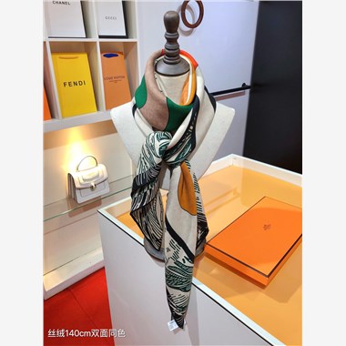 HERMES  2024秋冬新款時尚圍巾 尺寸:140-140