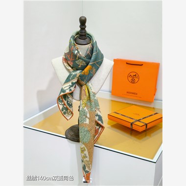 HERMES  2024秋冬新款時尚圍巾 尺寸:140-140