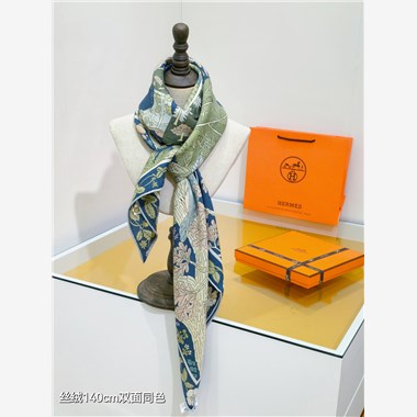 HERMES  2024秋冬新款時尚圍巾 尺寸:140-140