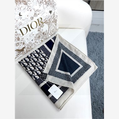 DIOR  2025秋冬新款時尚圍巾 尺寸：140-140