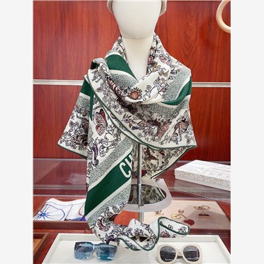 DIOR  2025秋冬新款時尚圍巾 尺寸：140-140