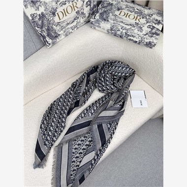 DIOR  2025秋冬新款時尚圍巾 尺寸：140-140