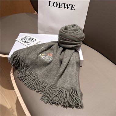LOEWE  2025秋冬新款時尚圍巾 尺寸：180-30