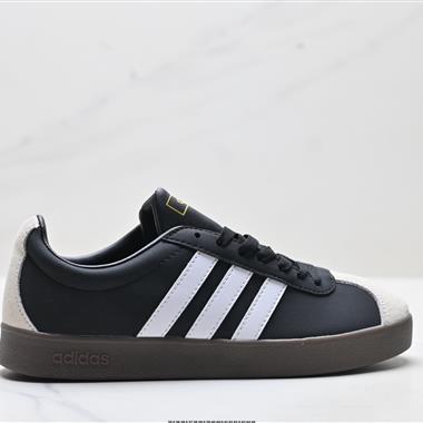 Adidas VL Court 2.0 絨面麂皮防滑耐磨輕便低幫板鞋