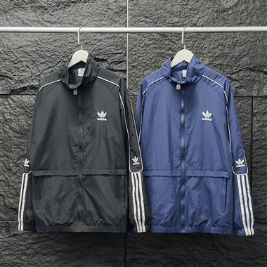 ADIDAS   2026春季新款風衣夾克外套  藍色