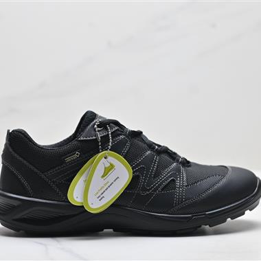 Ecco Sko系列 牛皮 圓頭厚底系帶 低幫 徒步鞋