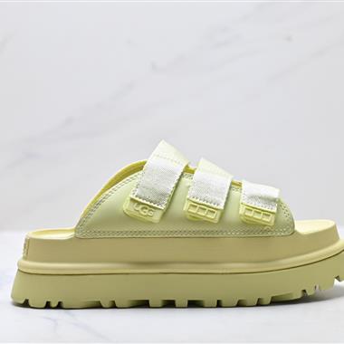 UGG 一字拖鞋 2026夏季新款厚底平底松糕增高羅馬好看涼拖鞋