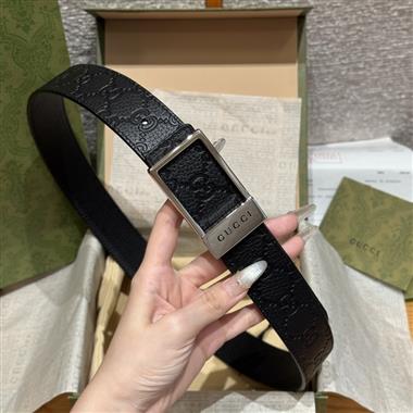 GUCCI   2026新款時尚皮帶   3.5CM