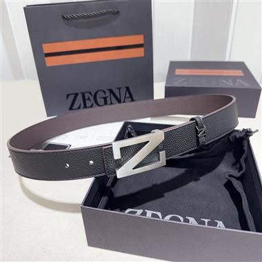 ZEGNA   2026新款時尚皮帶   3.4CM