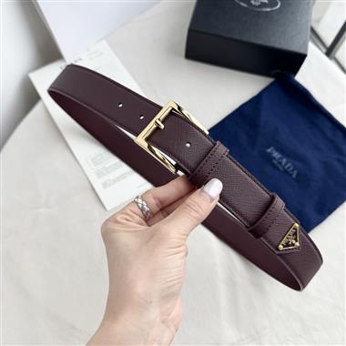 PRADA   2026新款時尚皮帶   3.5CM