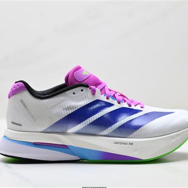 Adidas Adizero Boston 13 透氣網眼競速運動跑鞋