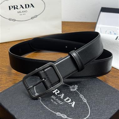 PRADA   2026新款時尚皮帶   3.5CM