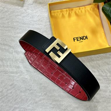 FENDI   2026新款時尚皮帶  3.4CM
