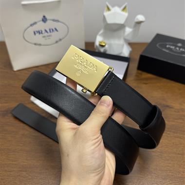 PRADA   2026新款時尚皮帶   3.5CM